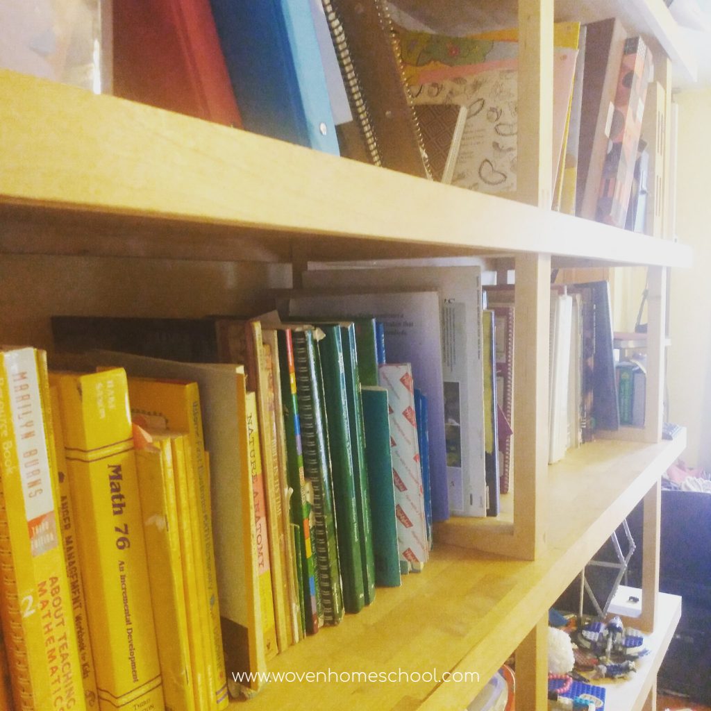 colorful books on a shelf